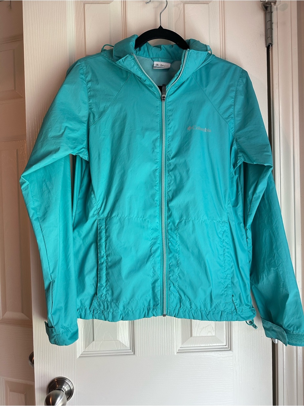 Women's Columbia Teal Lightweight Hooded Switchback IV Jacket Small